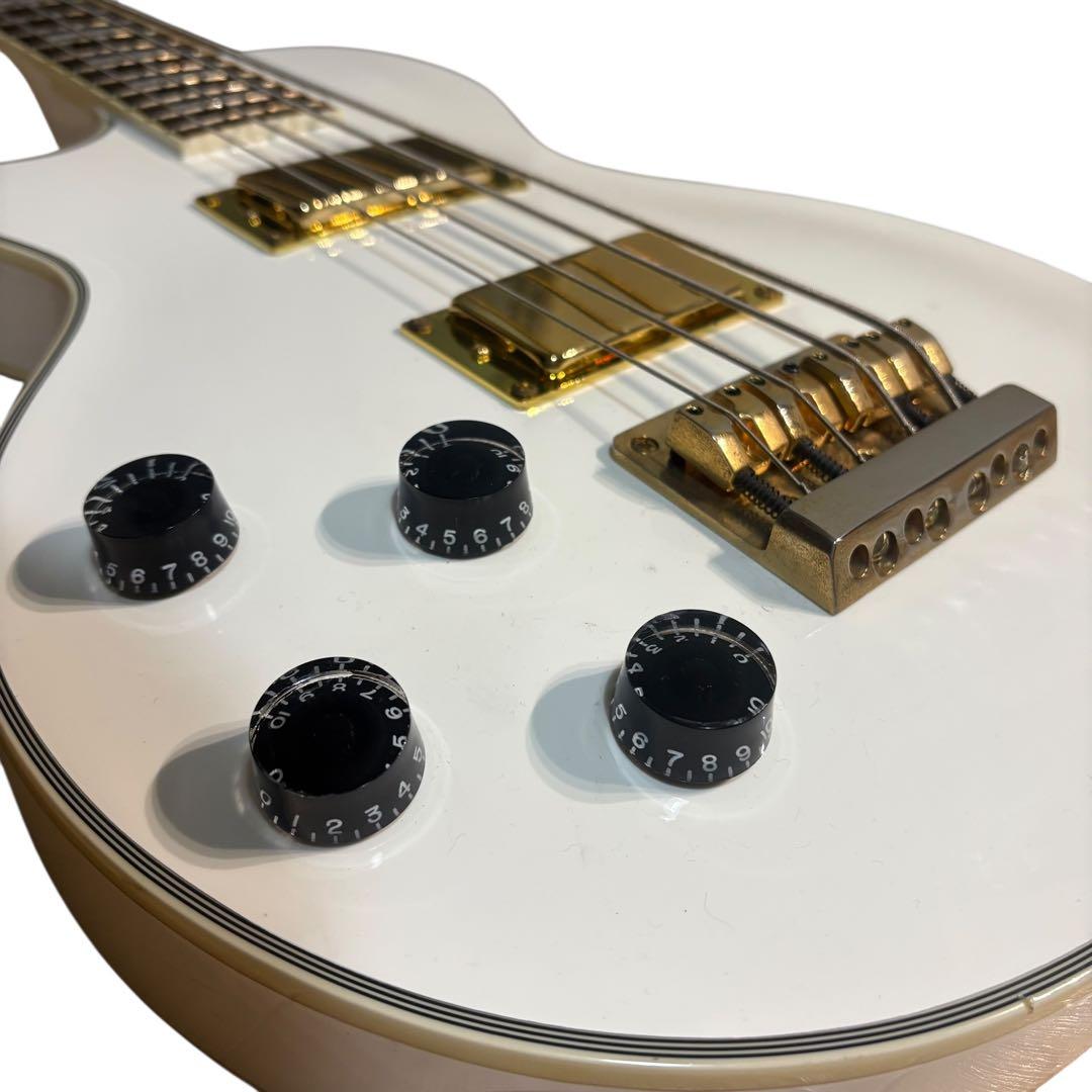 レフティー 左利き GrassRoots レスポール ベース 白 ソフトケース付