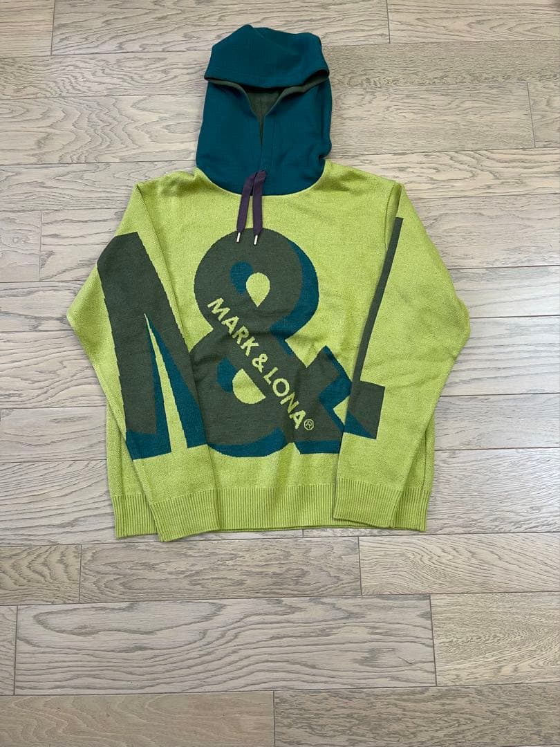 新品　マークアンドロナ　Hoodie YELLOW ニットフーディ　パーカー