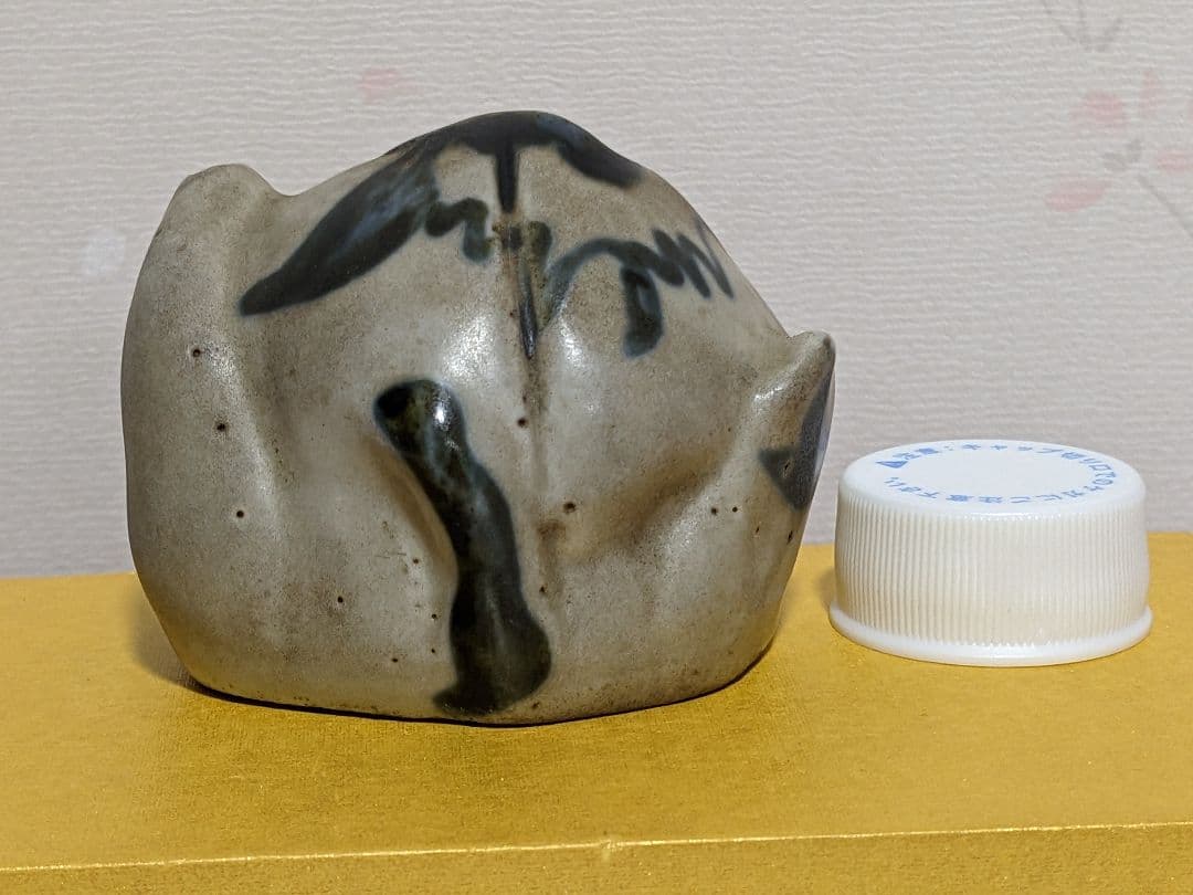 ⭐朝鮮陶磁 李朝中期 染付 桃形 水滴 文房四宝 コレクション骨董品アンティーク