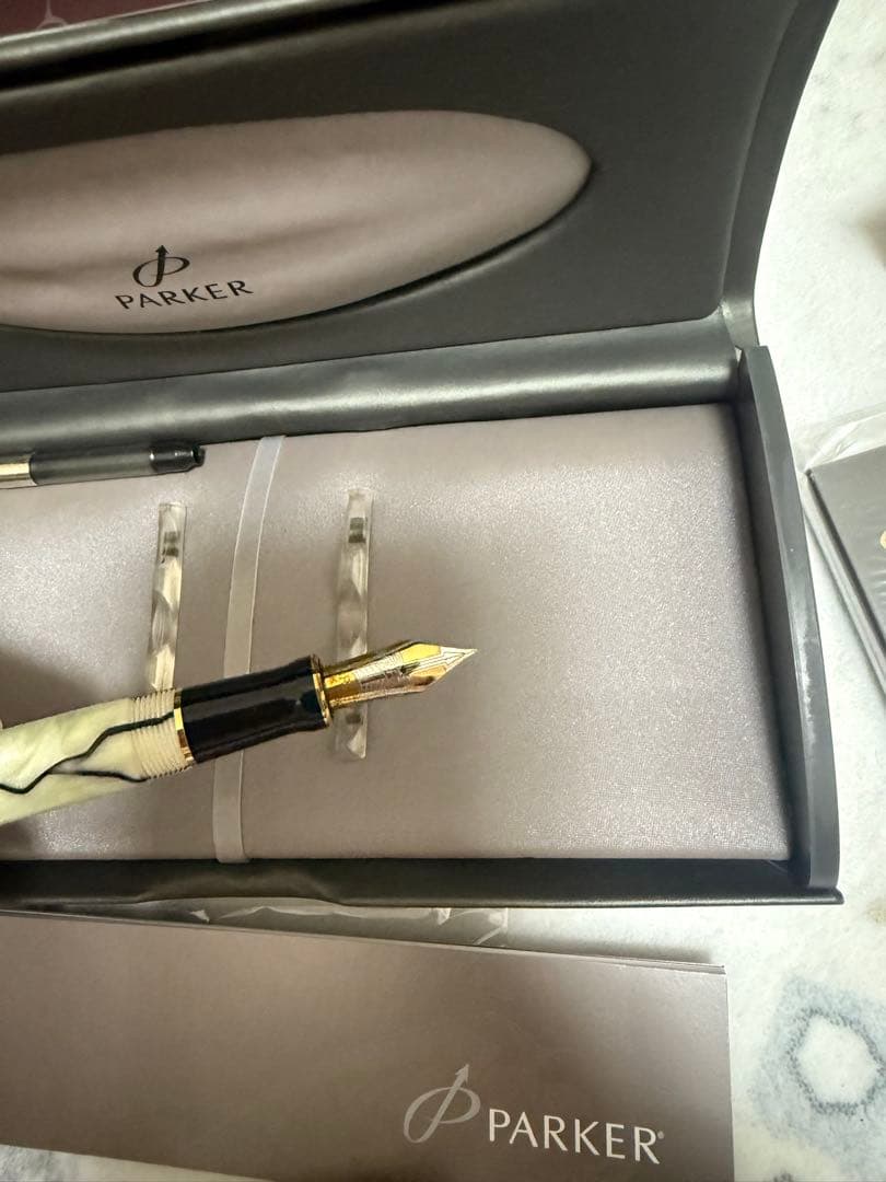 パーカー デュオフォールド パール＆ブラック センテニアル 18k