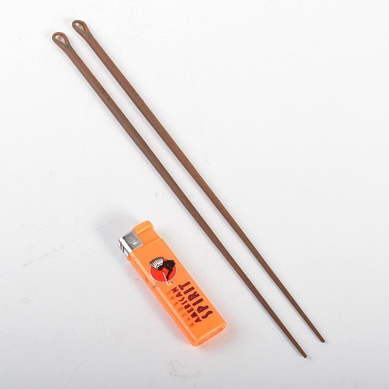 明珍火箸　五十一代　明珍宗之作　錆付火箸　共箱　C　6180