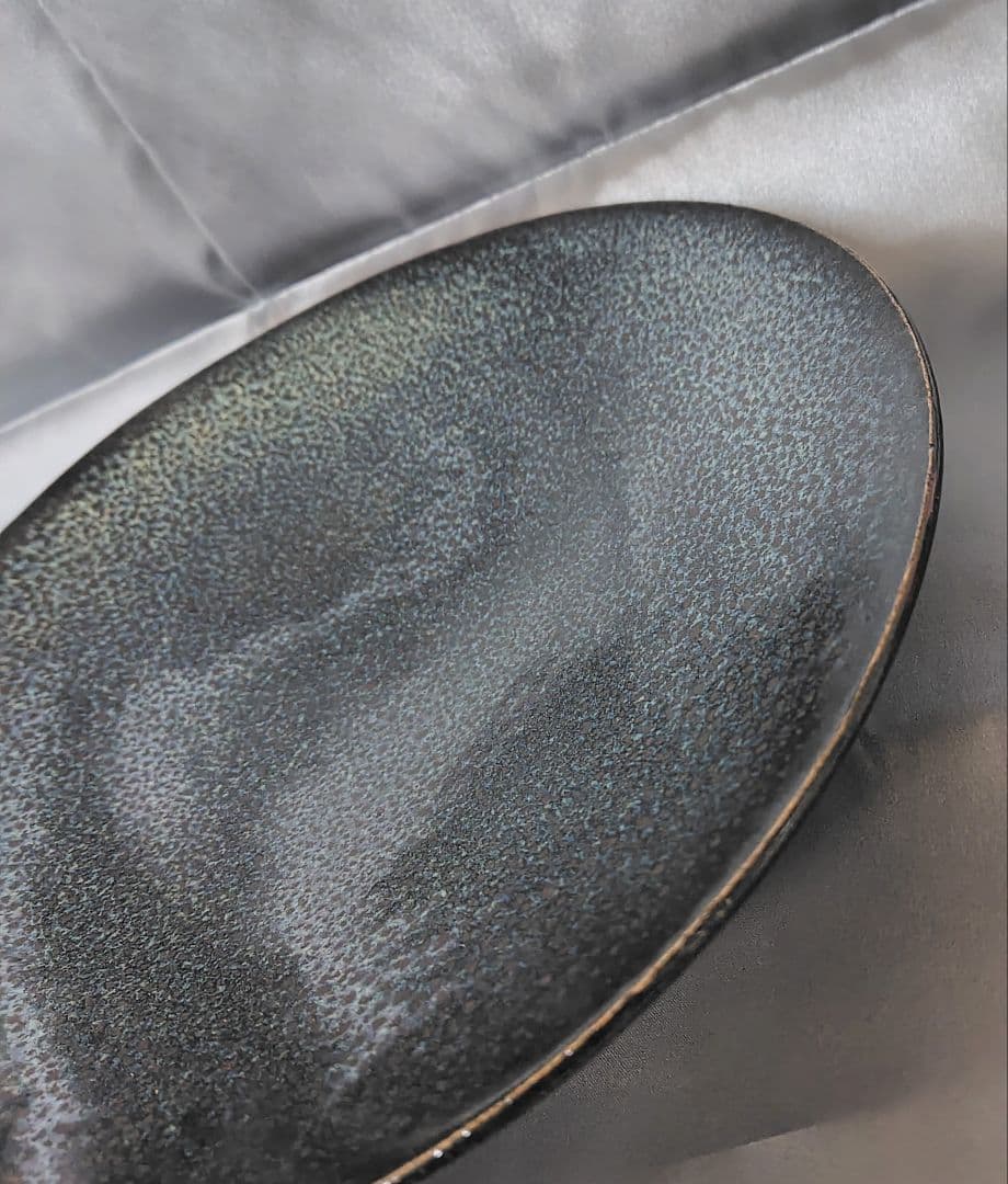 【木村盛和】作　盛皿　茶器　骨董品　皿　昭和レトロ　油滴天目　新品　未使用品