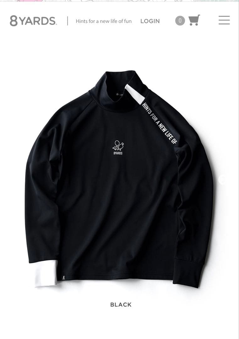 8YARDS 長袖モックネック Lサイズ