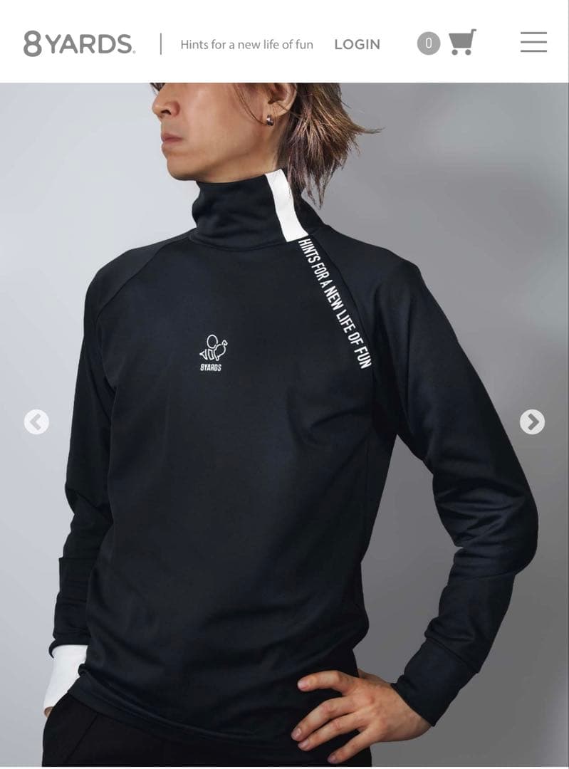 8YARDS 長袖モックネック Lサイズ