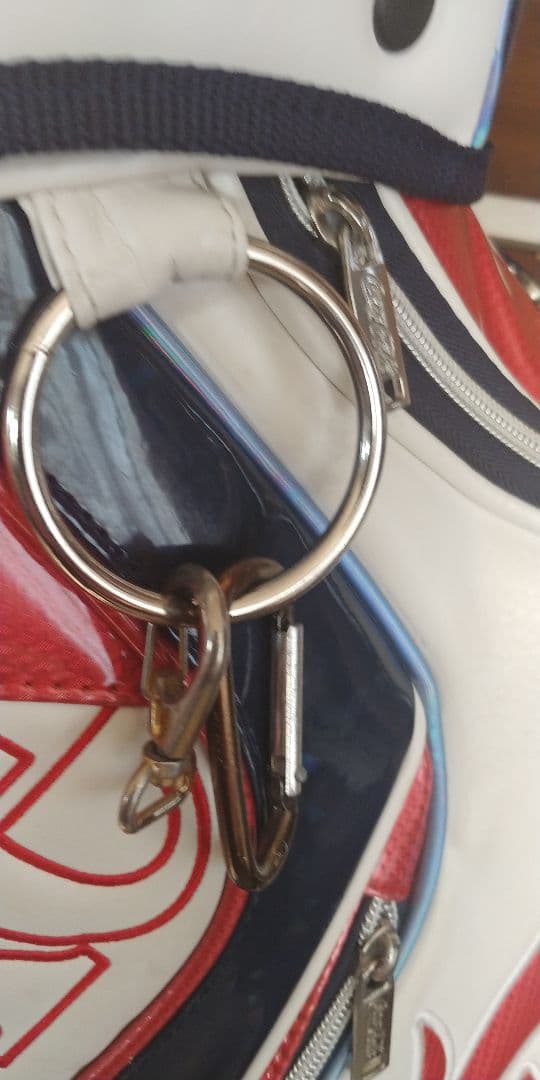 Coca-Cola キャディバッグ ホワイト/レッド/ブルー　ヘッドカバーつき