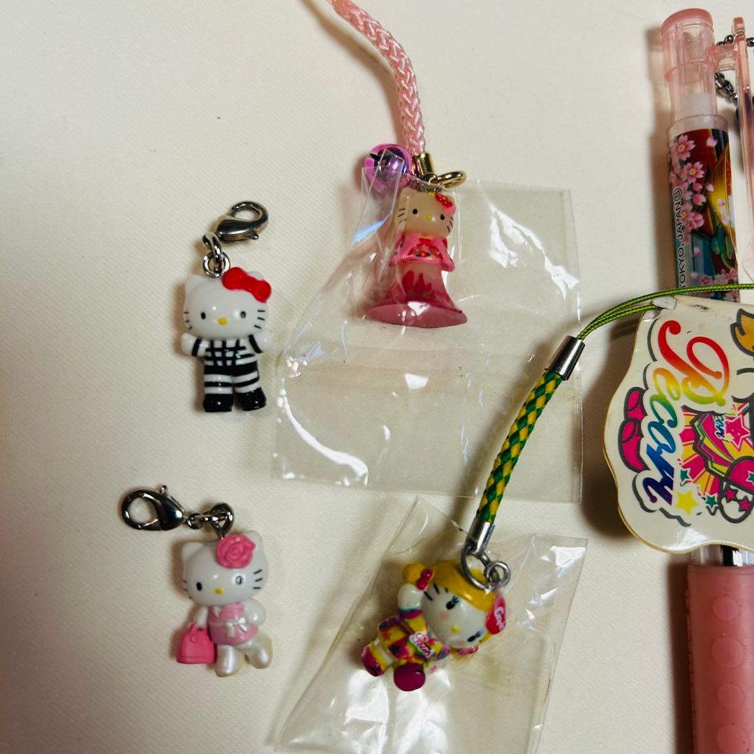ご当地キティ　根付ストラップ　ボールペン　ファスナーマスコット　6点セット
