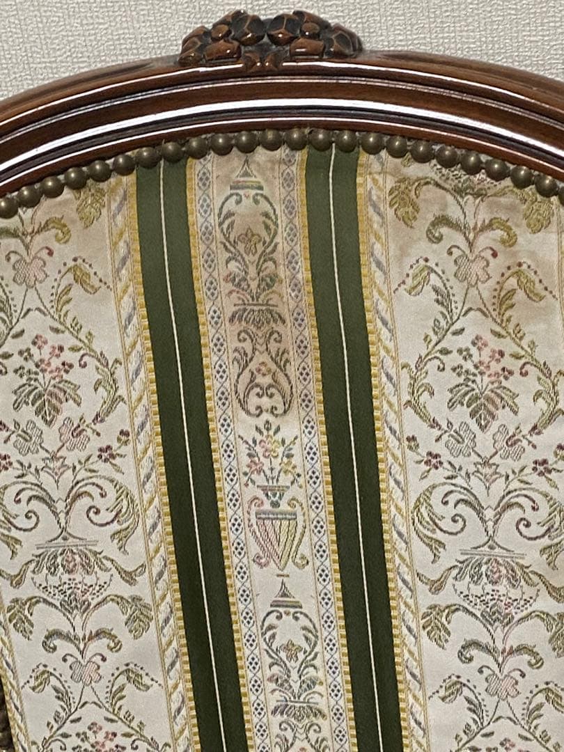 ヴィンテージ 彫刻♦️猫脚 高級 ダイニングチェア♦️フィオーレ ２脚セット♦️送料込