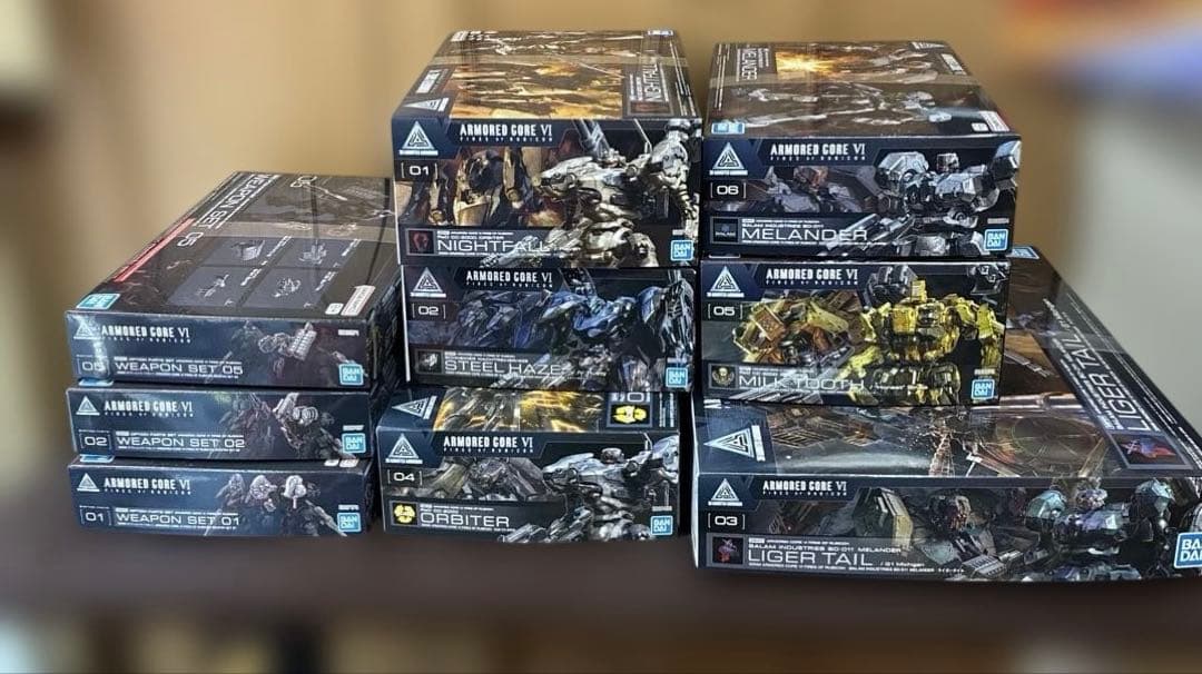 【未開封】ARMORDED CORE VI 30MM 　６体　武器セット３個