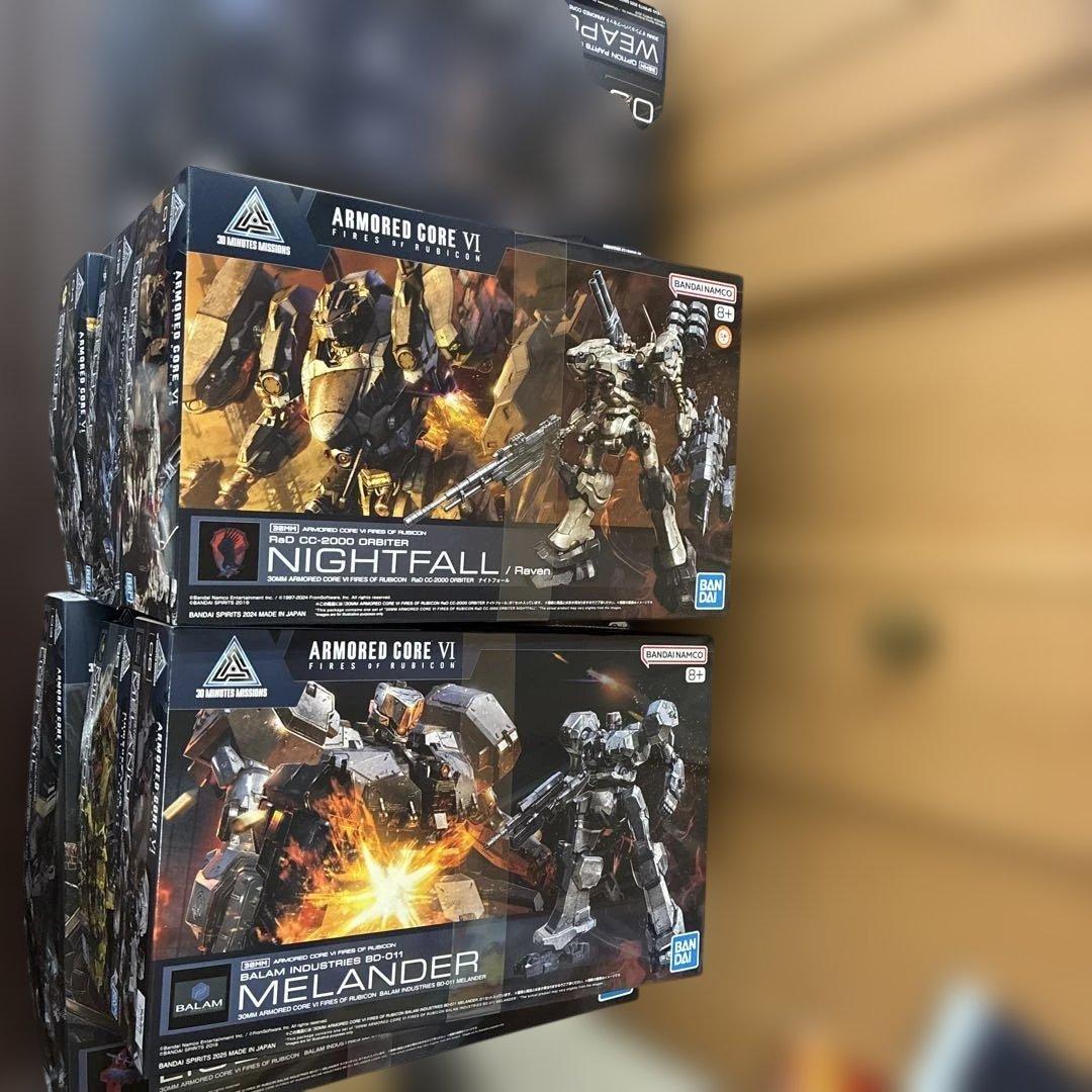 【未開封】ARMORDED CORE VI 30MM 　６体　武器セット３個