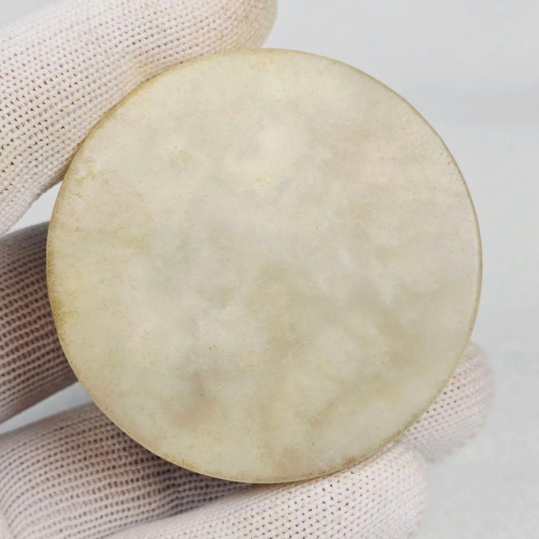 骨董品 茶道具 本物和田白玉 手彫 明清 夔鳳紋 香合 粉合 炉瓶三事 古道具