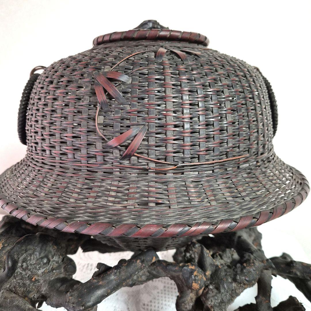 竹編み込み風炉釜