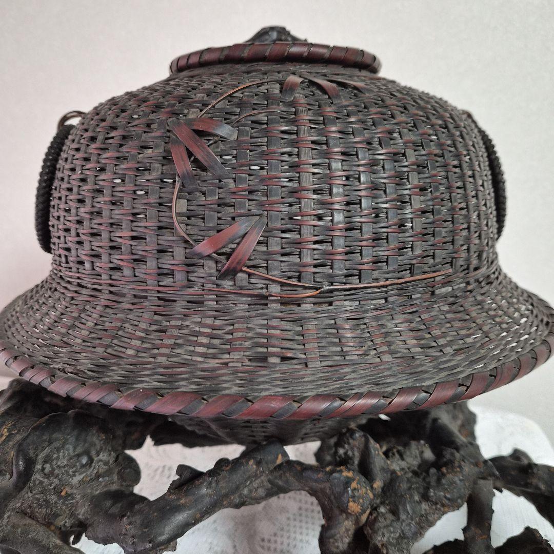 竹編み込み風炉釜