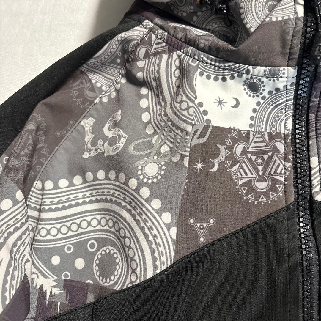 LUZ e SOMBRA ルースイソンブラ ペイズリー柄 切替ジップ パーカー