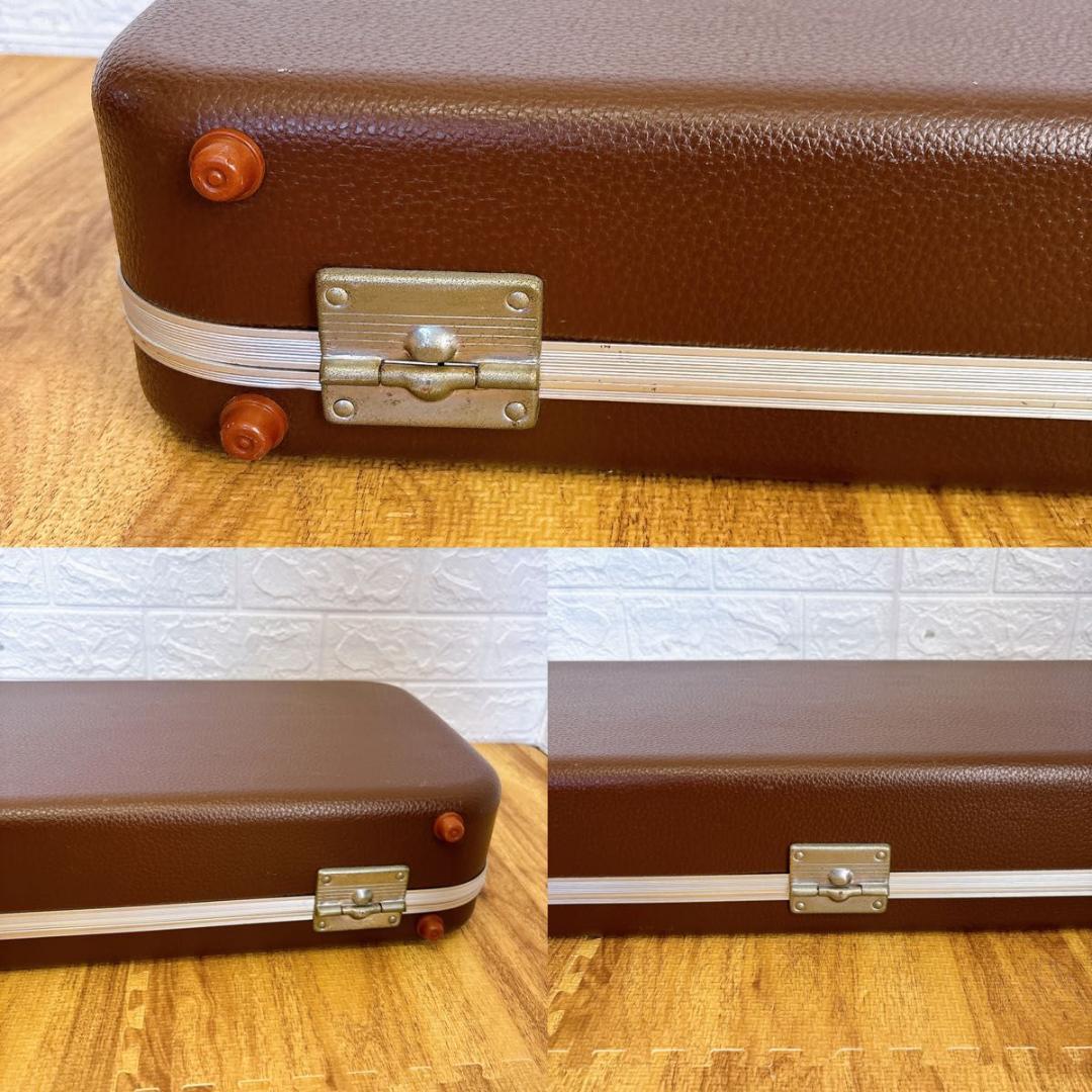 高級　三味線　専用　ハードケース　和楽器ケース　ハード　レザー調　ブラウン