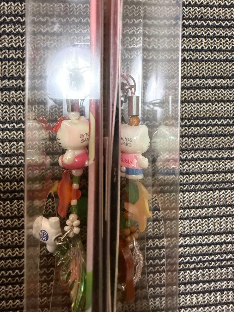 レアご当地　限定 日焼け白キテイkitty 根付けストラップ 5点