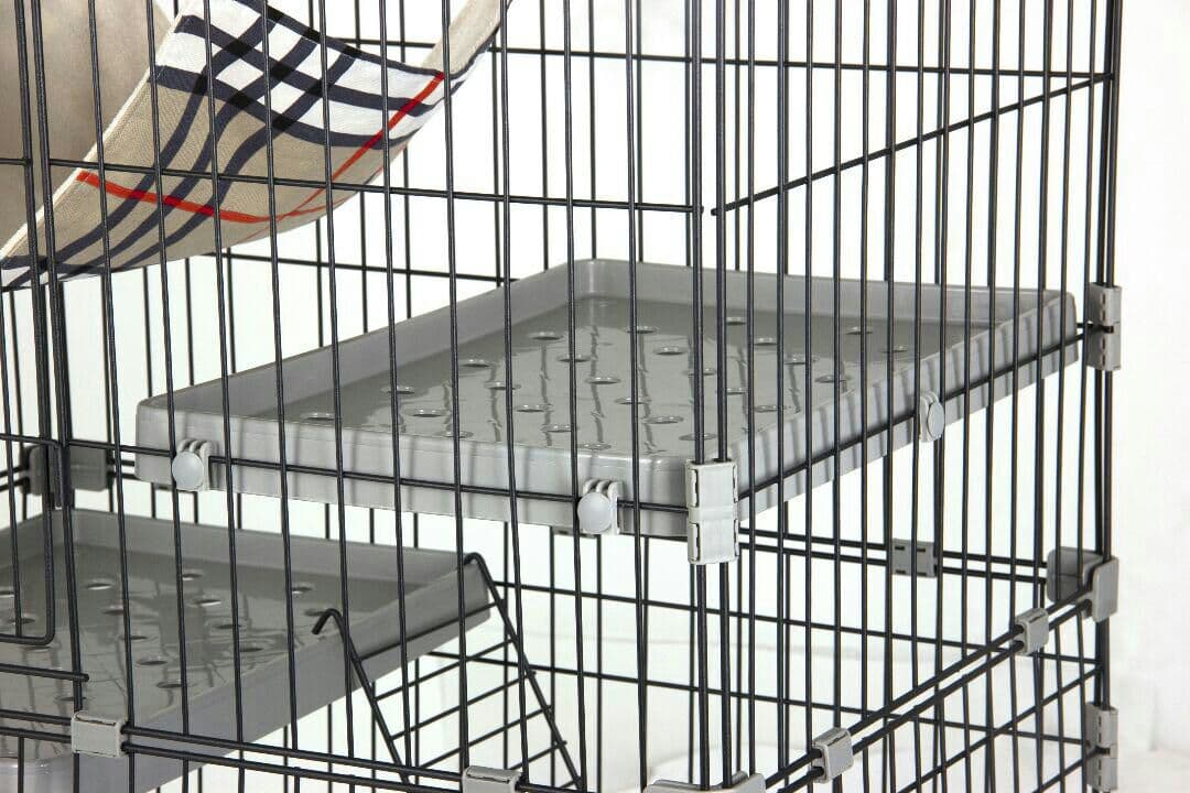 猫 ケージ キャットケージ 2段 猫トイレ付 キャスター付 ハンモック付 猫ゲ