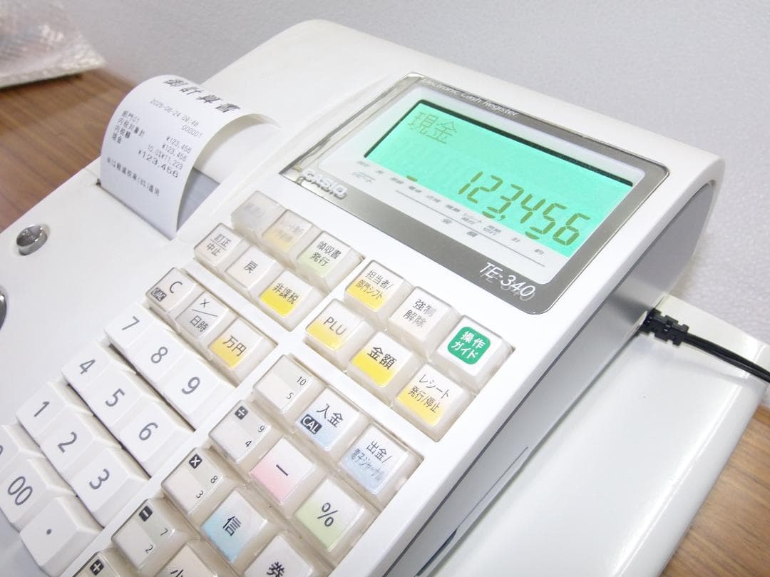 設定無料 CASIO TE-340 レジスター かなめくり機能 260224