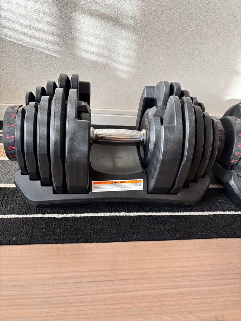 引き取り限定（鹿児島） 可変式ダンベル 40kg スタンド付き（2個セット）