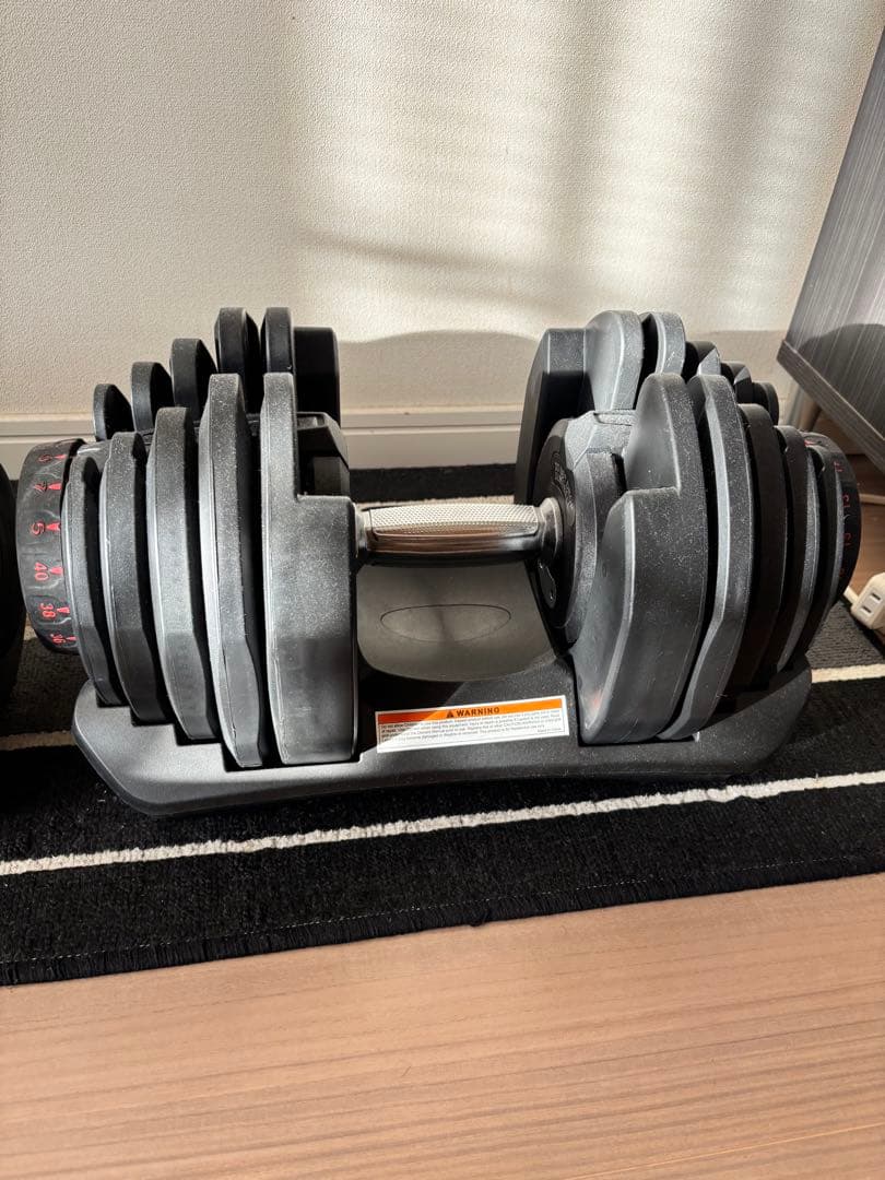 引き取り限定（鹿児島） 可変式ダンベル 40kg スタンド付き（2個セット）