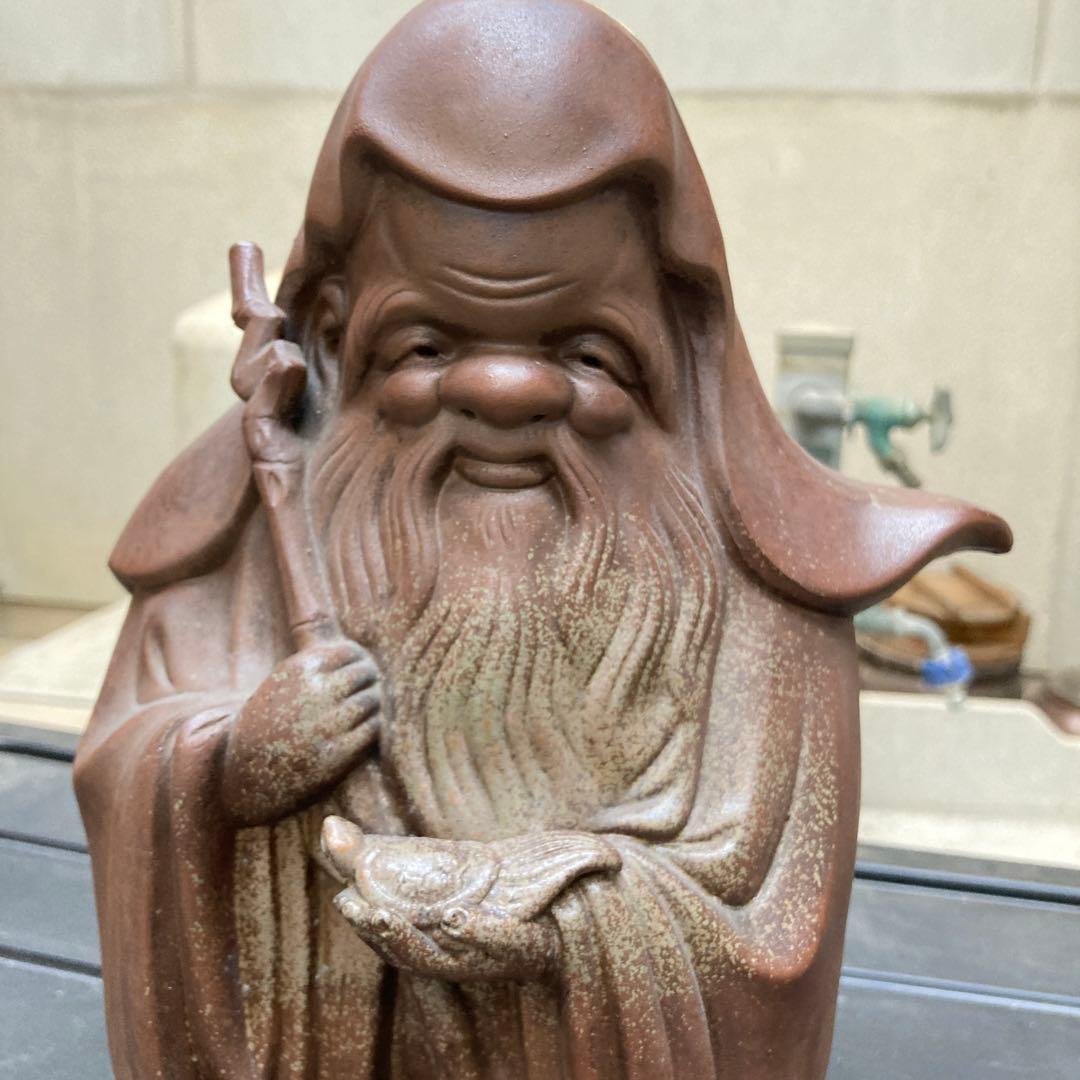 古備前　七福神　福禄寿　置物