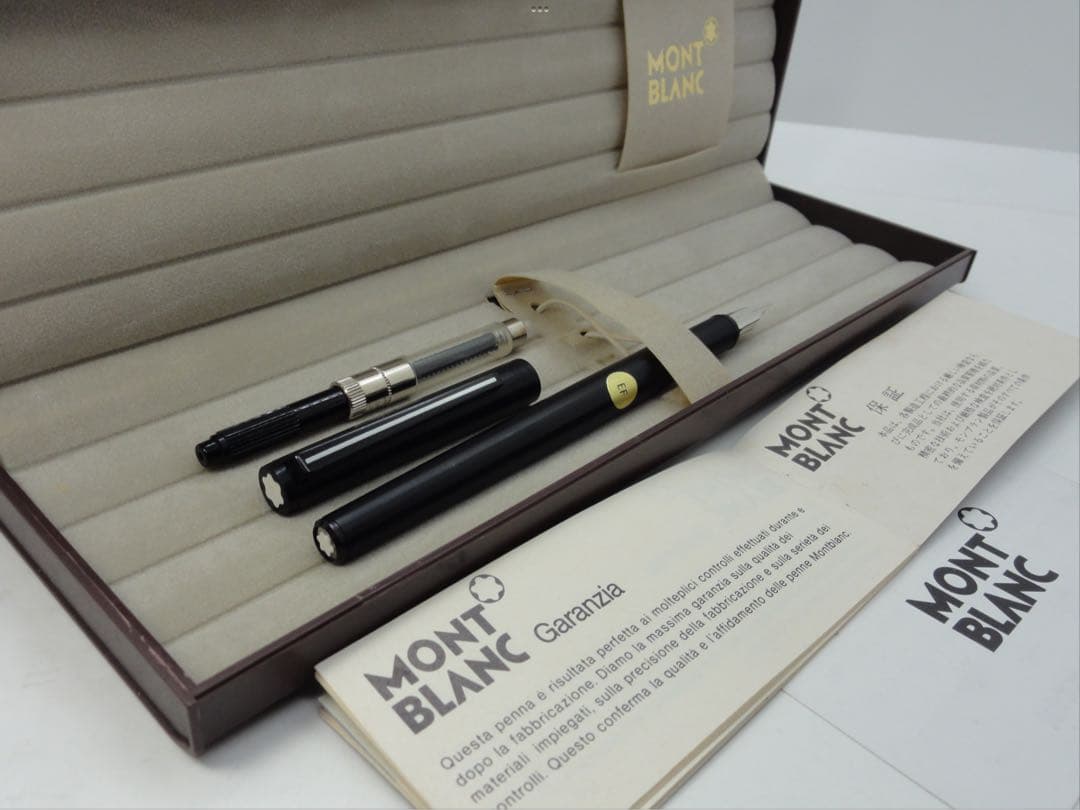 Mont Blanc ブラック 万年筆 インクカートリッジ付き