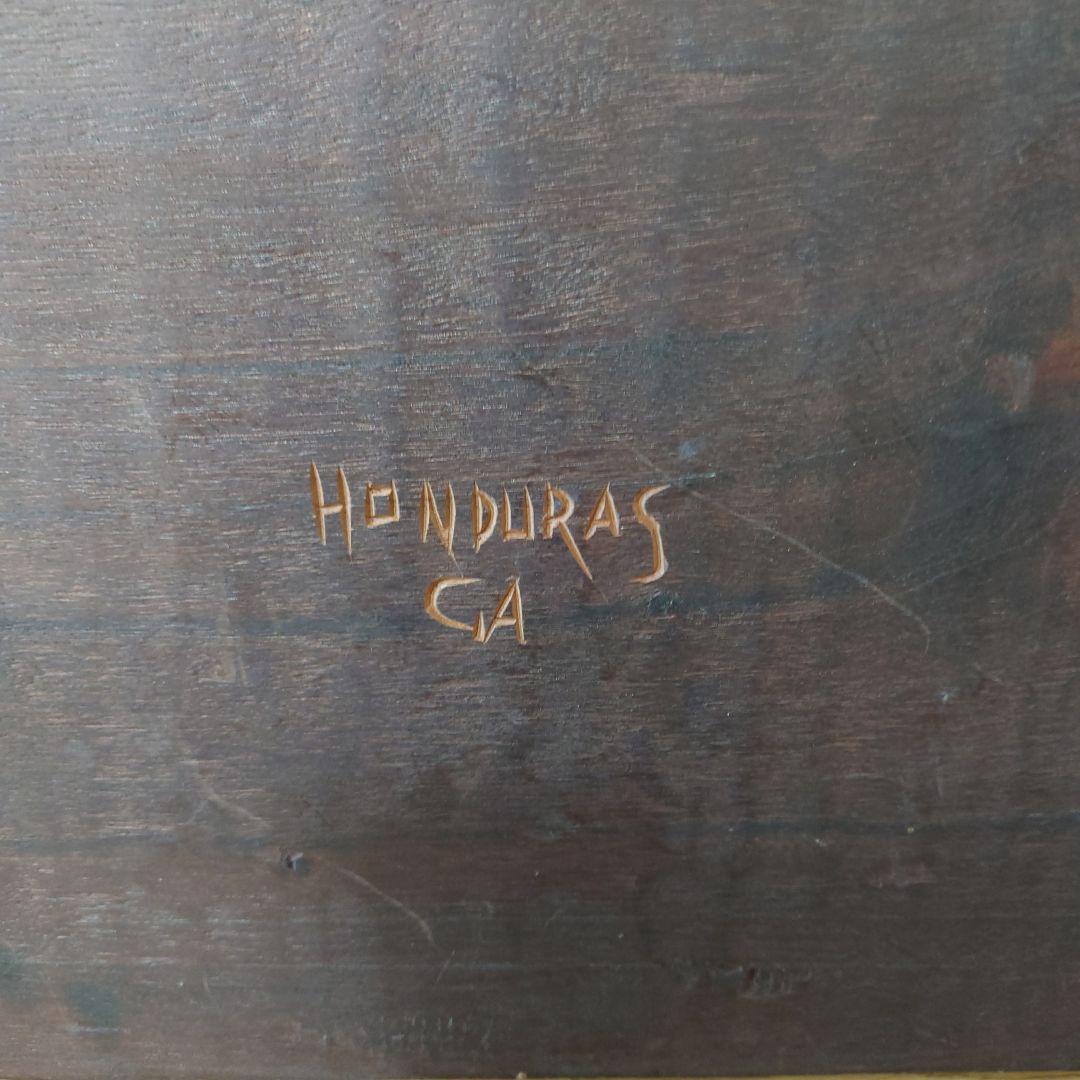 Honduras/ホンデュラス木彫りレリーフ置物 壁掛け　ヴィンテージ置物