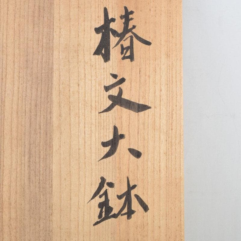 伝統工芸　豊福誠作　色絵　椿文　大鉢　共箱　V　8984A