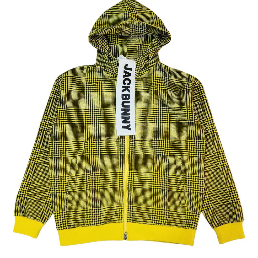 ほぼ未使用 ジャックバニー グレンチェック柄 ダンボールスウェットパーカー