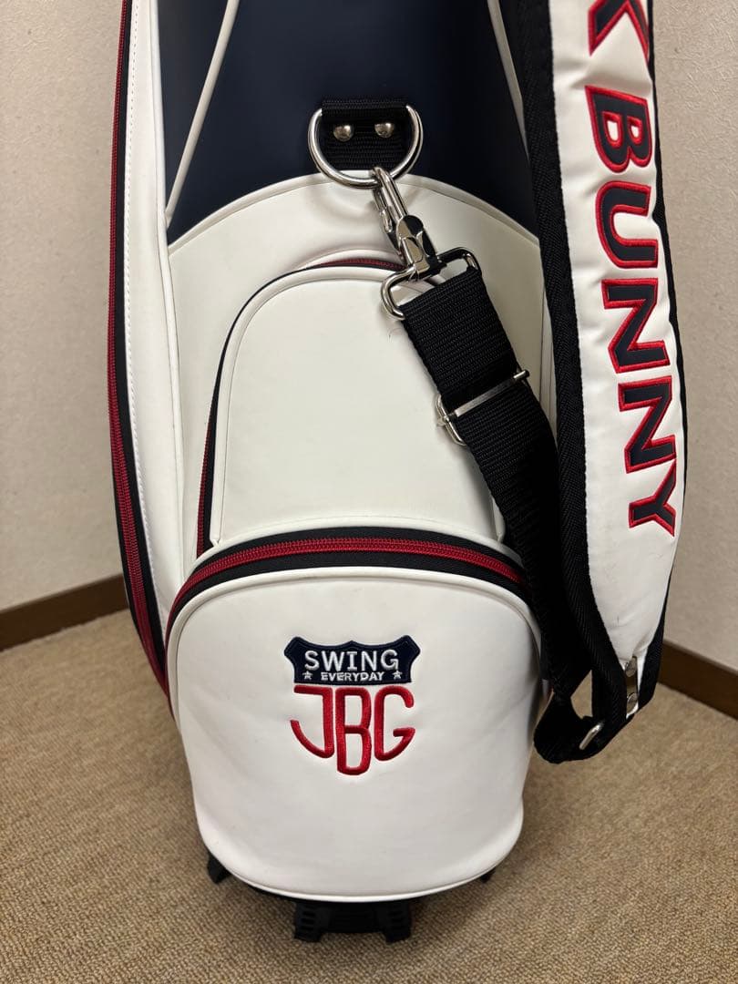 JACK BUNNY キャディバッグ ホワイト/ネイビー