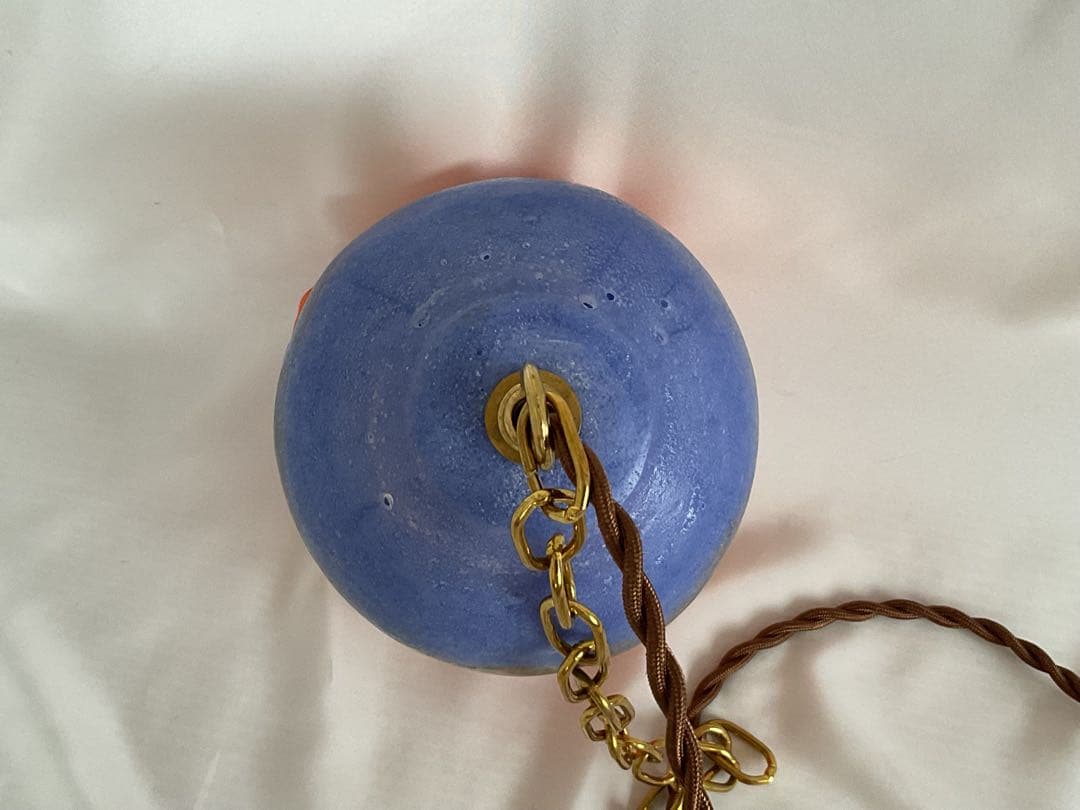 夏の茜空「パート・ド・ヴェールシェード」の花型ランプ