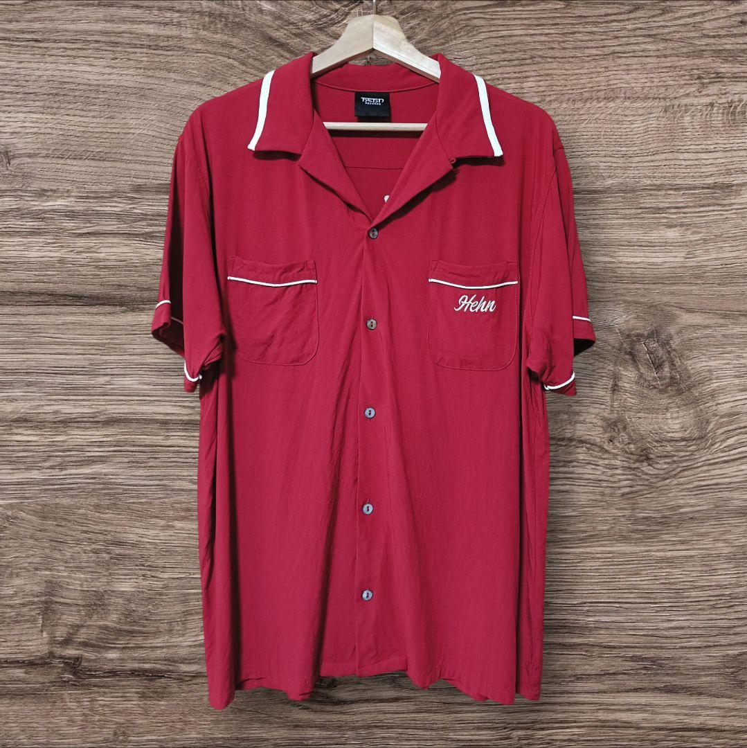 藤井風 ボウリングシャツ 半袖 ヘンレコ ユニフォーム 赤 L