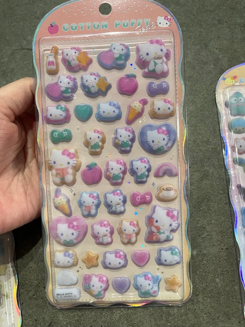 コットンパフィーシール サンリオ　スヌーピー　国内正規品　おはじき　9枚セット