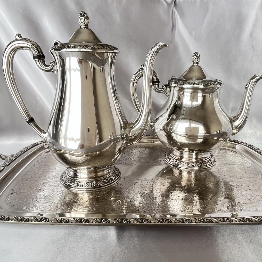 【Queen Bess 】ティーサービス 5点 ティー/コーヒーポット トレー