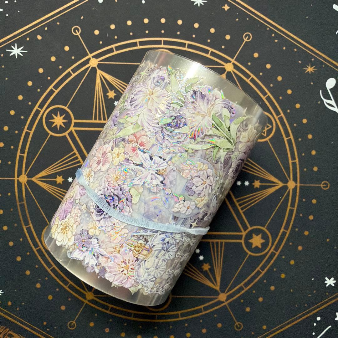 【8960】海外　マステ　中古巻　貝殻光マスキングテープ　装飾系