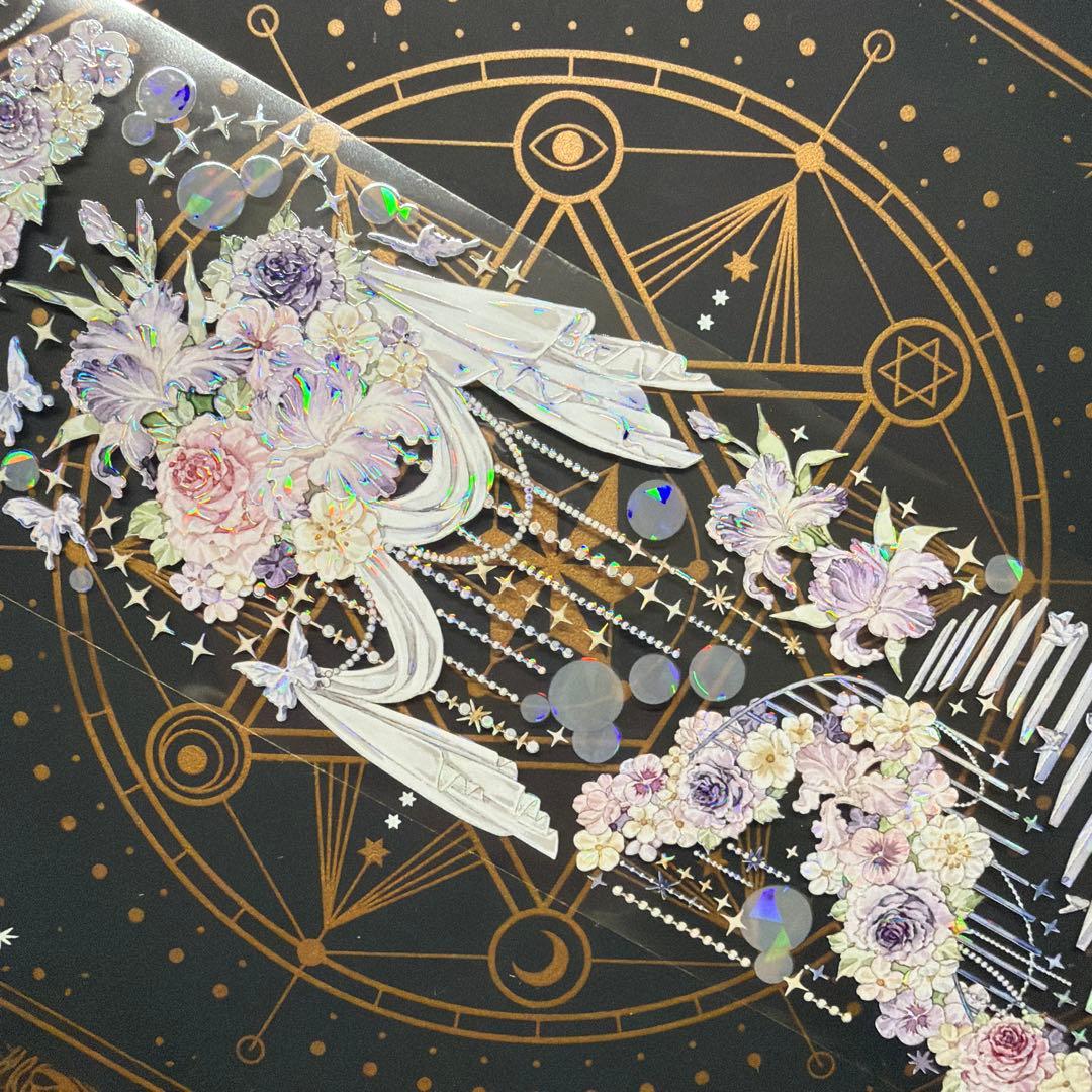 【8960】海外　マステ　中古巻　貝殻光マスキングテープ　装飾系