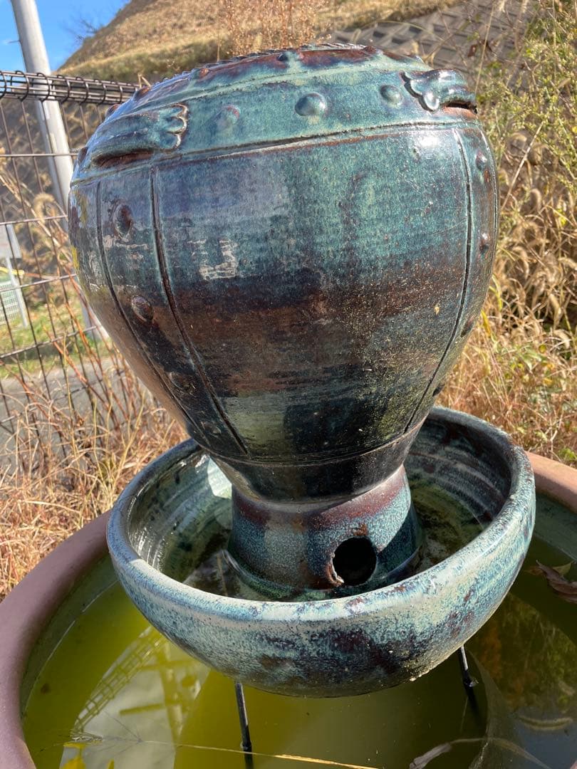 メダカ鉢　蓮子鉢　オブジェ　ガーデニング　大型　　引き取りor相談