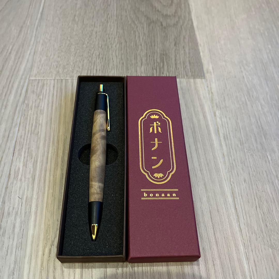 【新品未使用】ボナンペンシャープペンシル（マーブルウッド）（真鍮金具）