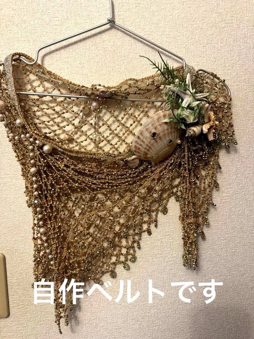 豪華5点 ベリーダンス衣装 マーメイド カスタム ヘッドドレス付 週末限定価格