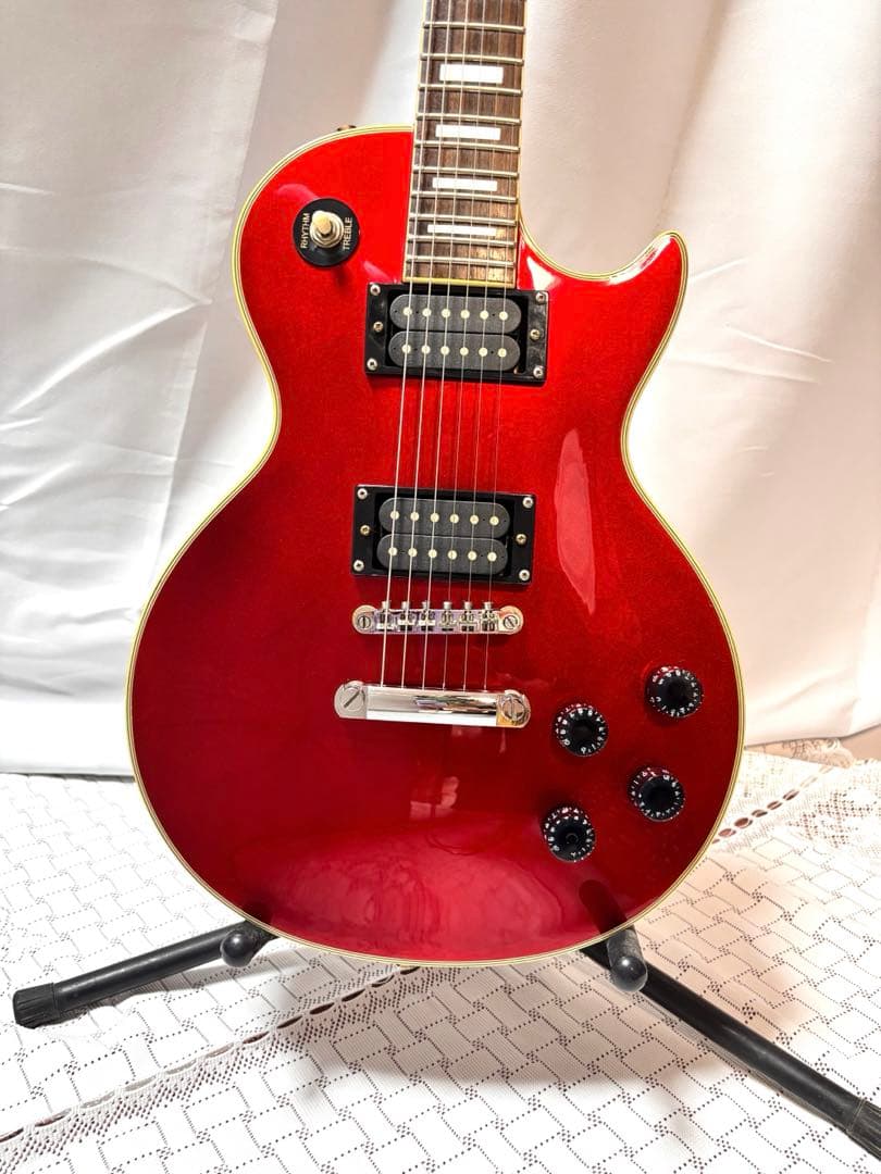 Prologue レスポールタイプ　エレキギター　レッド　ソフトケース付き