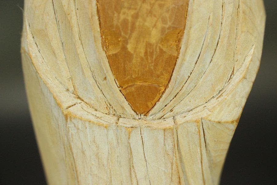 仏教美術 彩色 観音菩薩像 木彫(A705)