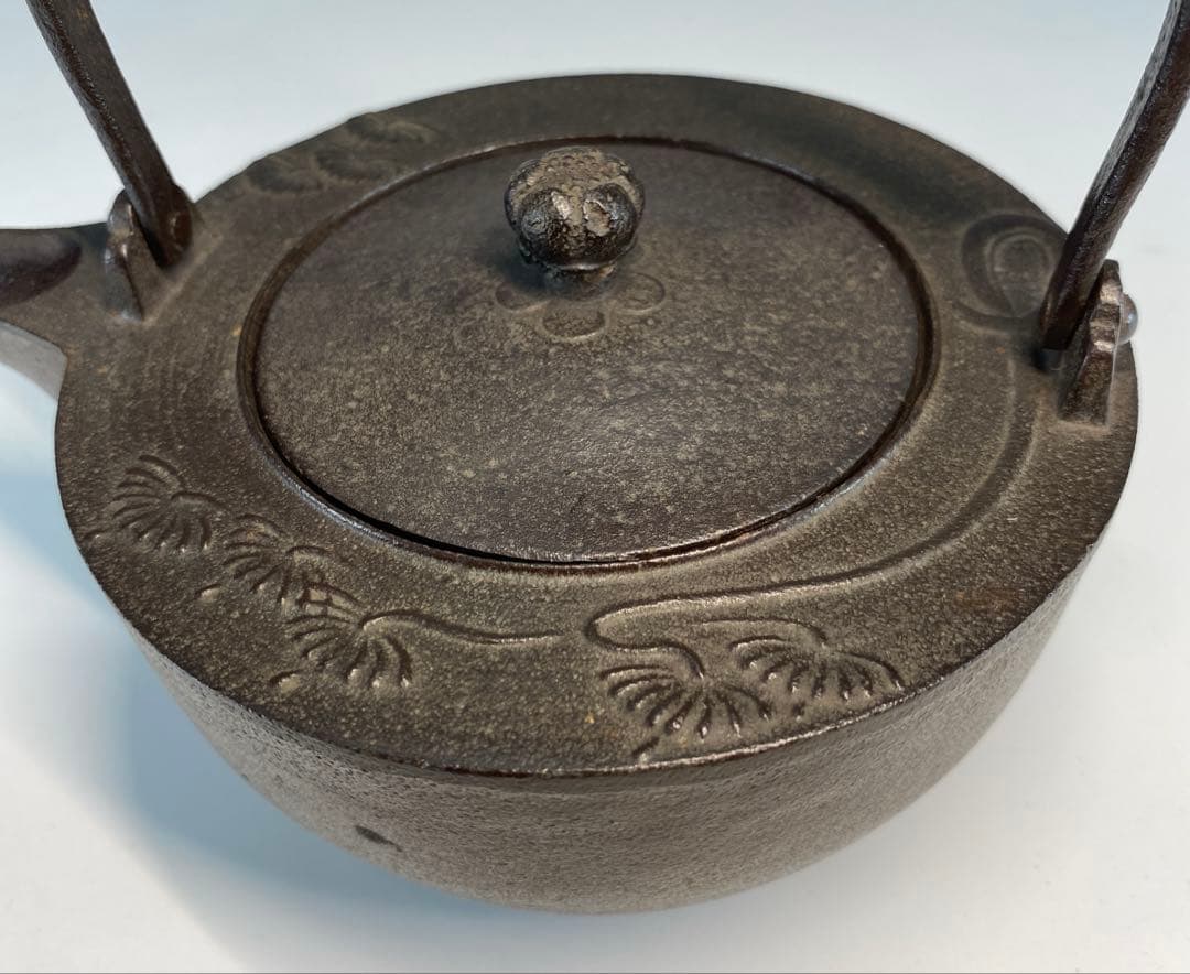 【茶道具】高橋敬典造　松地紋銚子（共箱）