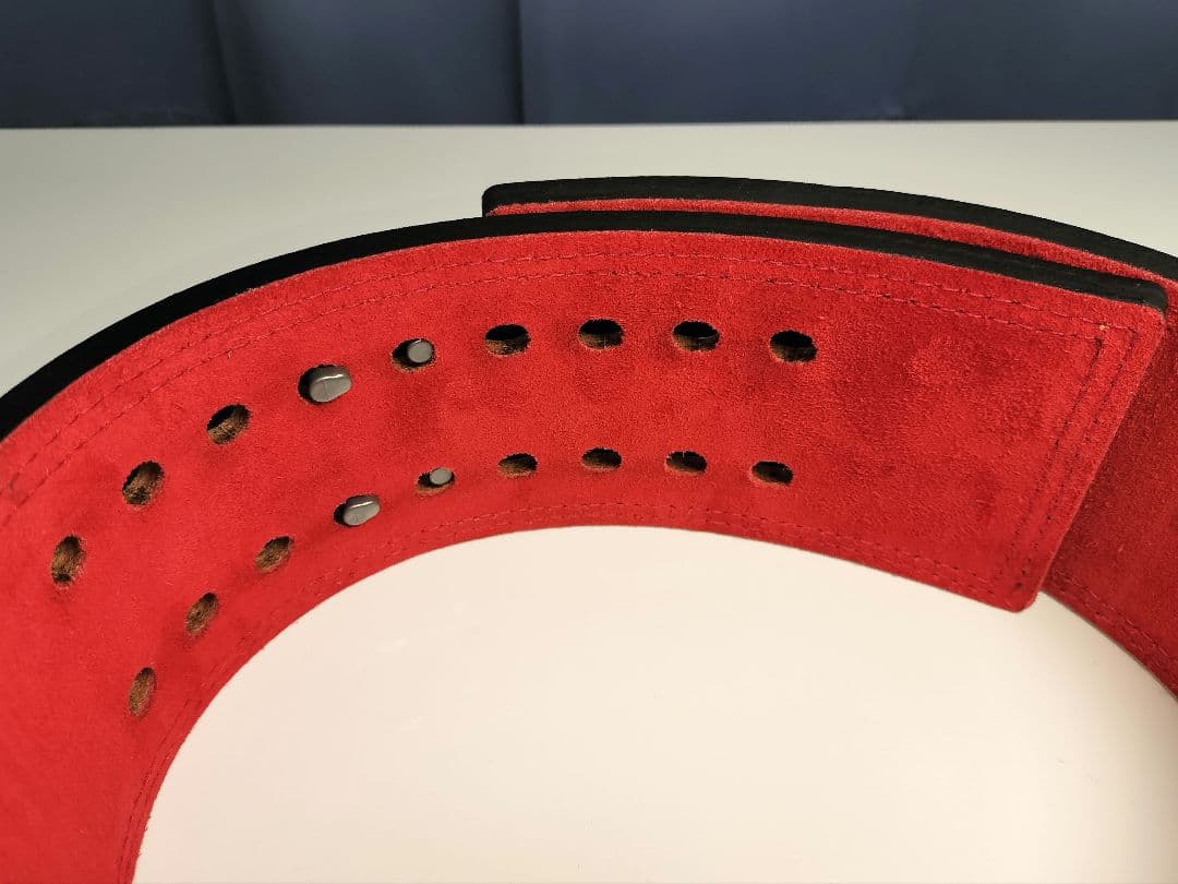 13mm【M】極美品 SBD パワーベルト ブラック/レッド パワーリフティング