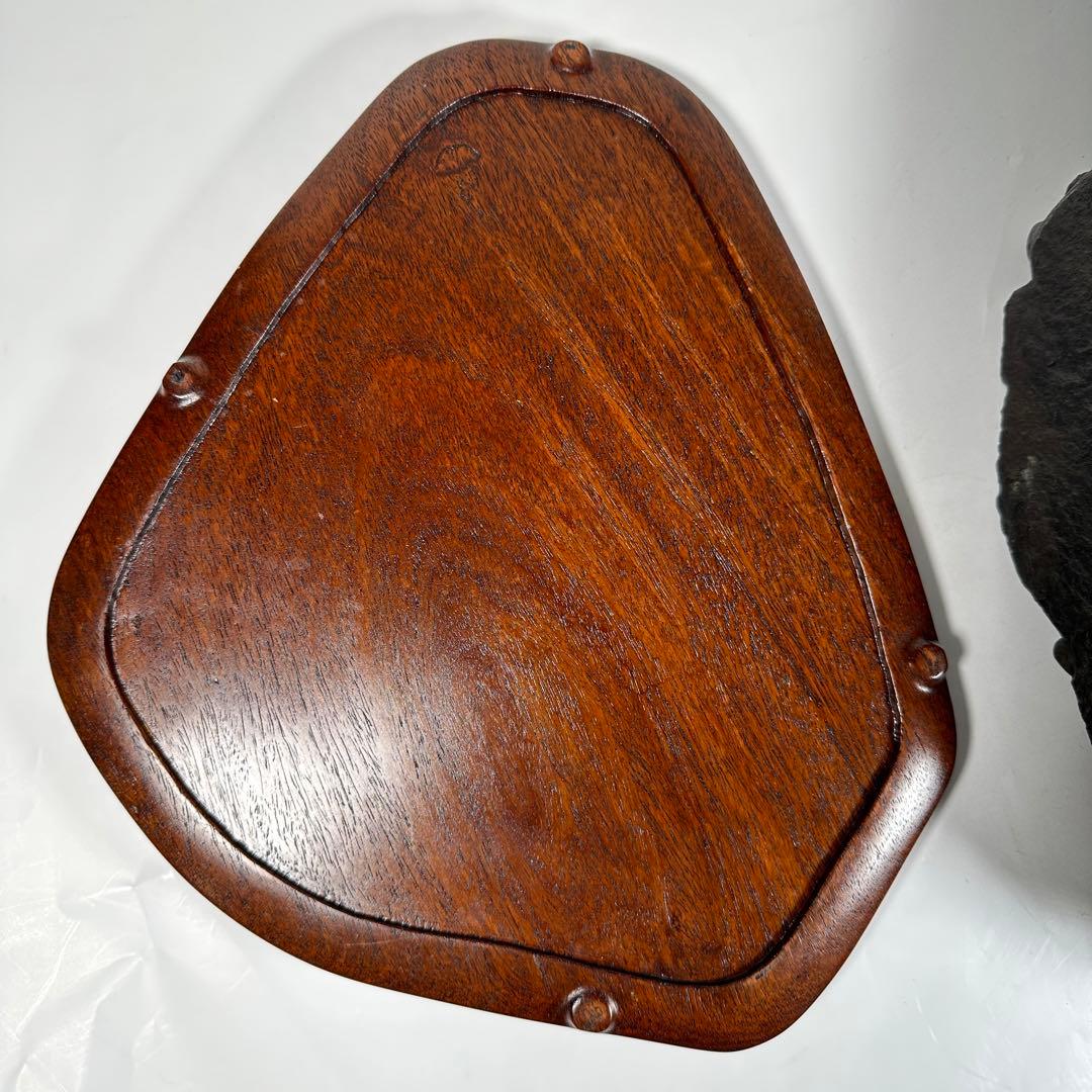 M1080S 大型 大硯 硯石　端渓◆28×27㎝重さ7.9kg唐物 眼 蓮花