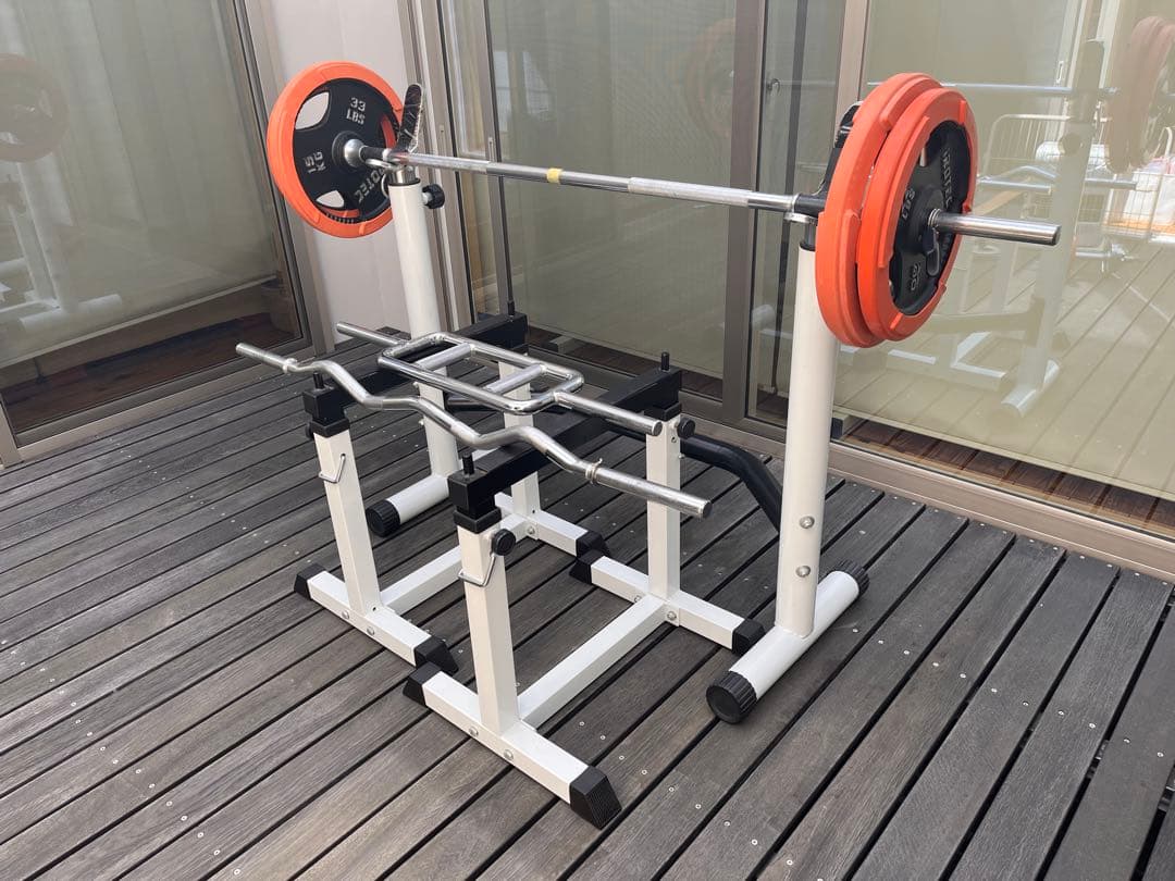 バーベルラック ホワイト オレンジ