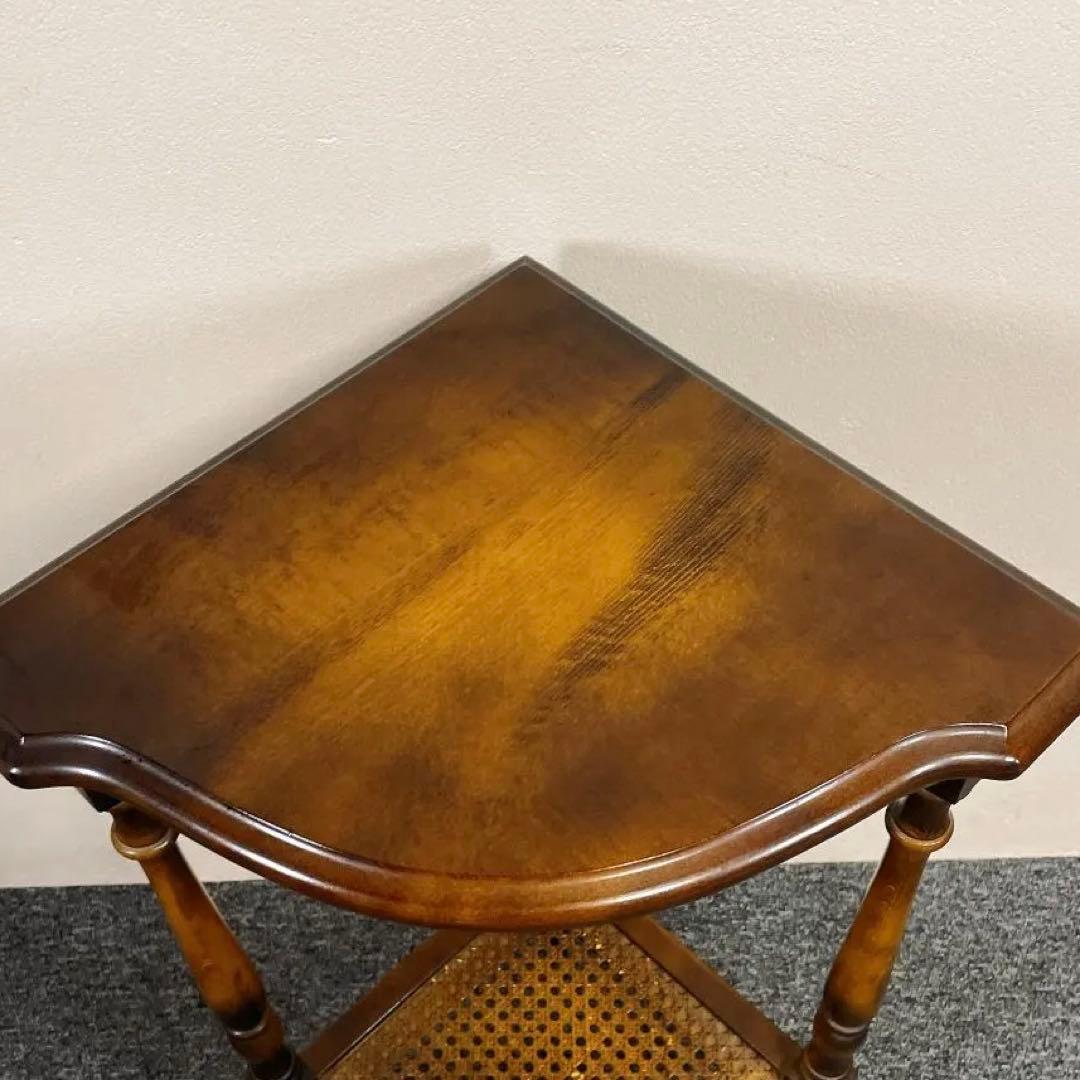 カリモク コロニアル コーナーラック アンティーク ビンテージ ラック ろくろ脚