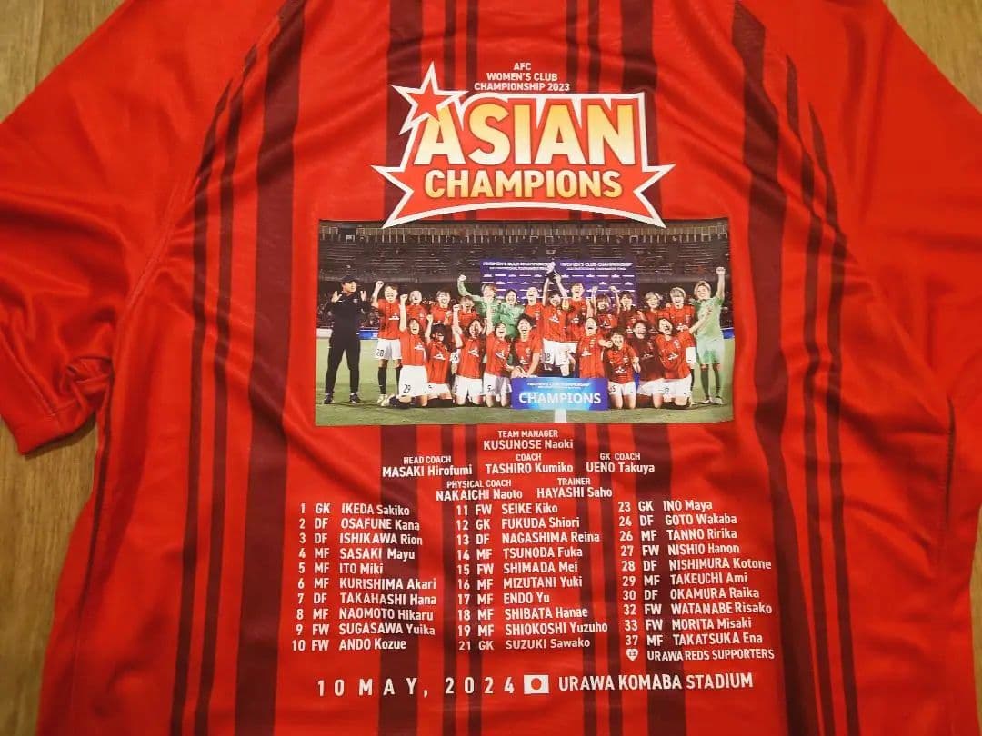 浦和レッズレディース　AWCLチャンピオンズリーグ優勝記念ユニフォーム　新品限定