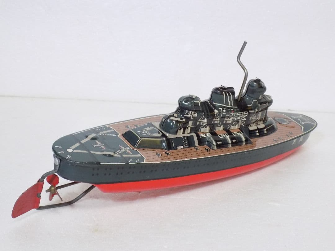 希少ブリキ　米澤玩具　戦艦　武蔵　フリクション