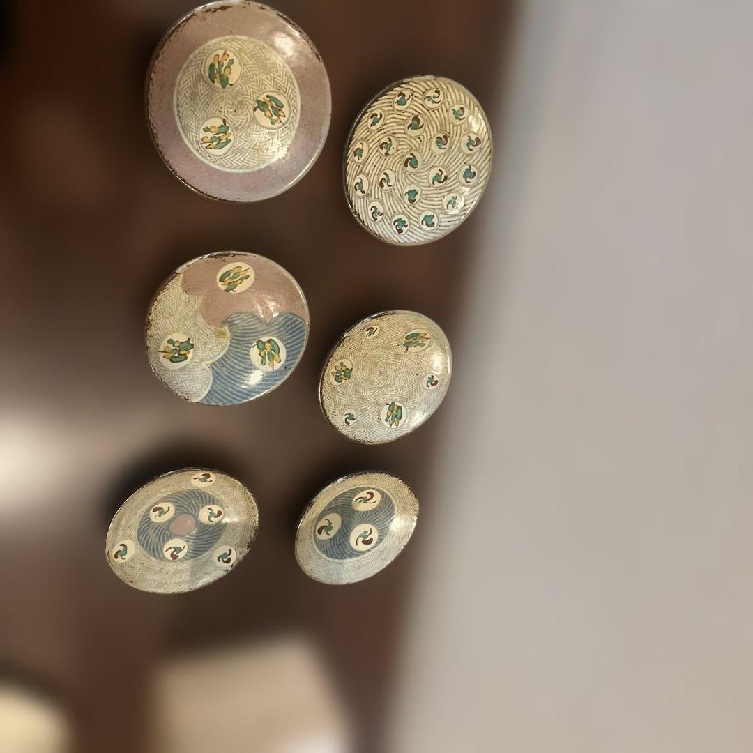 人間国宝　島岡達三　益子焼　組皿6枚