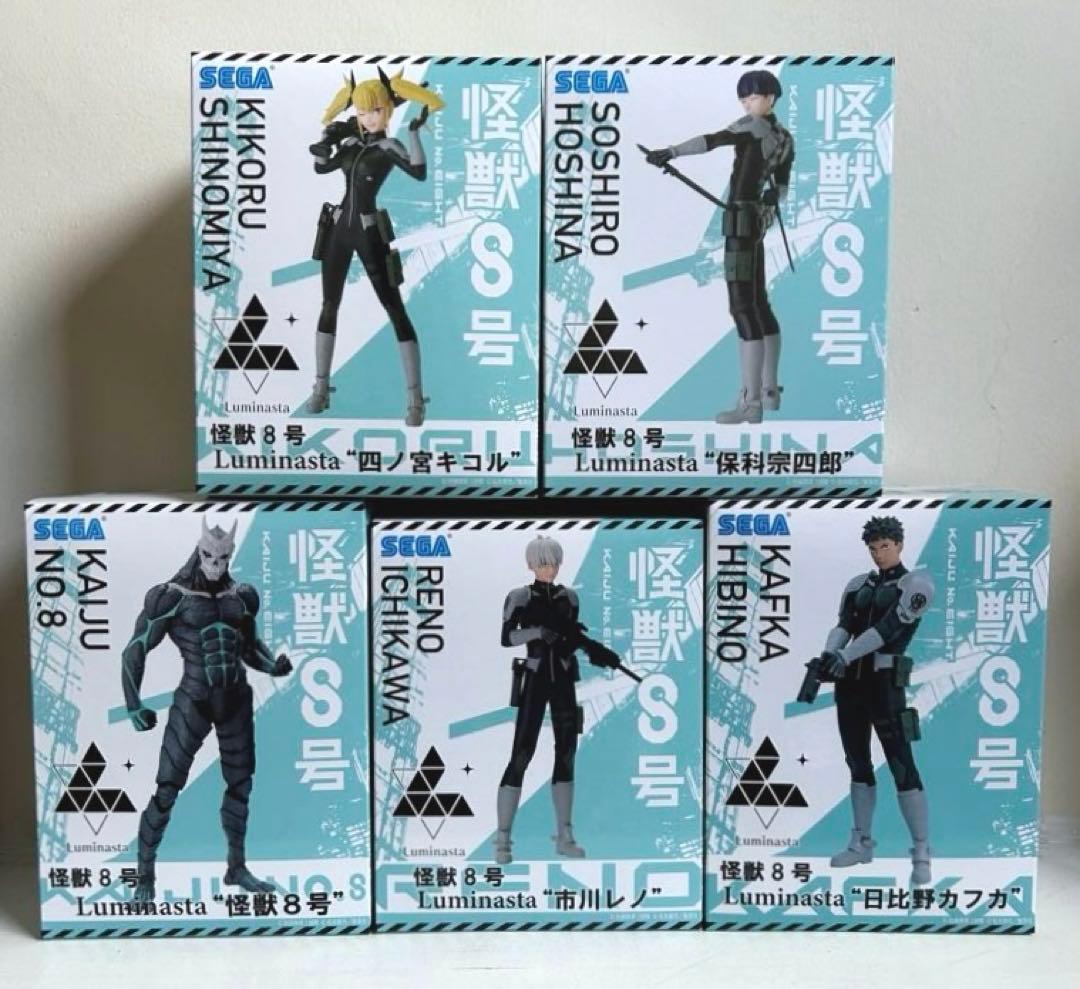 怪獣8号19点セット❗️ソフビ ぬーどるストッパーフィギュアGIGO限定グラス等