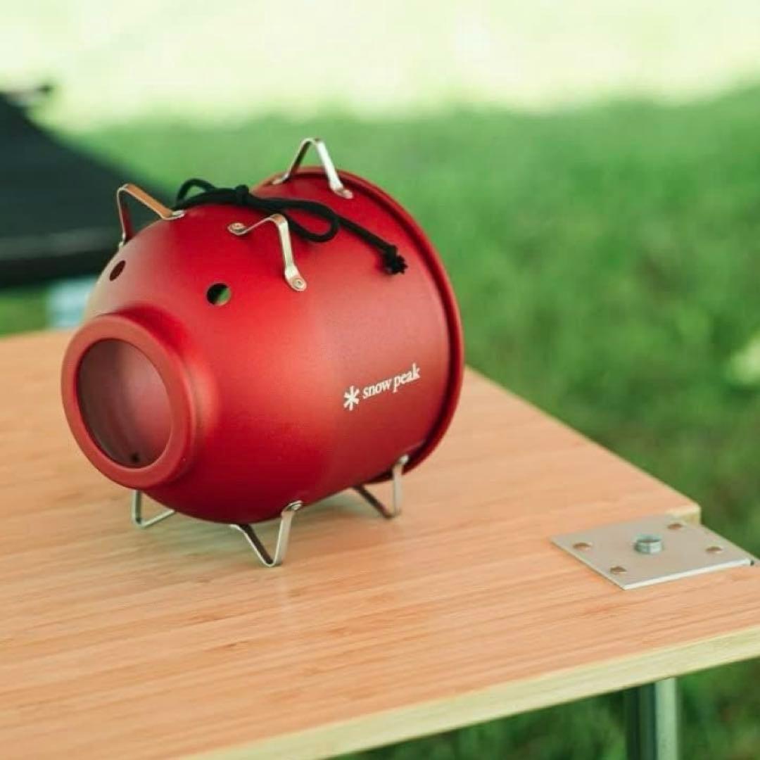 【新品】雪峰祭 2023 春 スノーピーク アルミ蚊取り豚 レッド　手ぬぐい付き